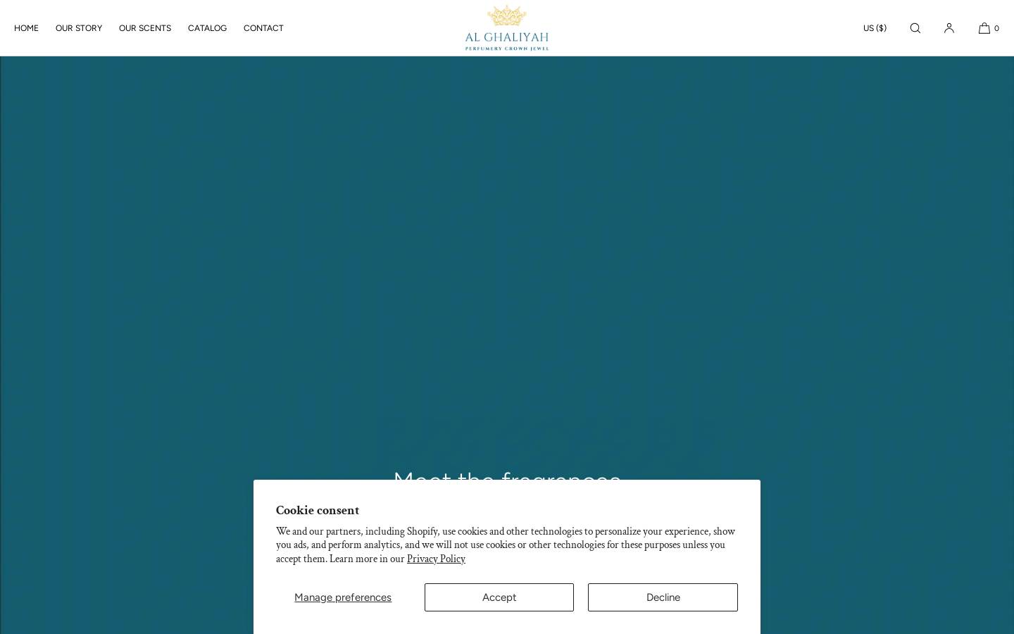 alghaliyah.com homepage screenshot
