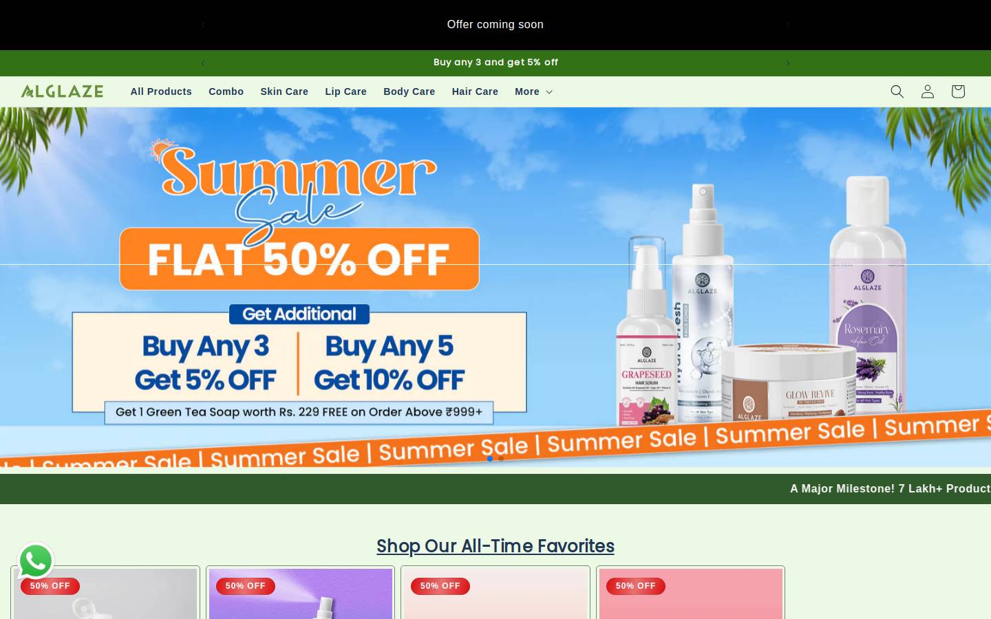 alglaze.com homepage screenshot