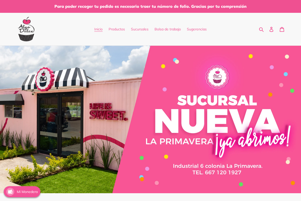algodulce.com.mx homepage screenshot