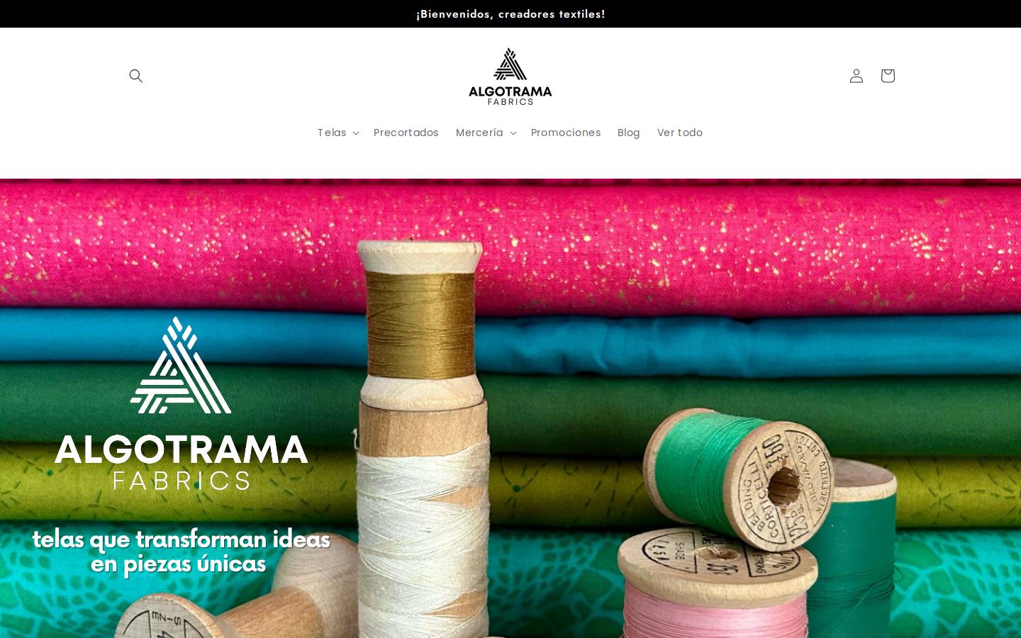 algotramafabrics.com homepage screenshot