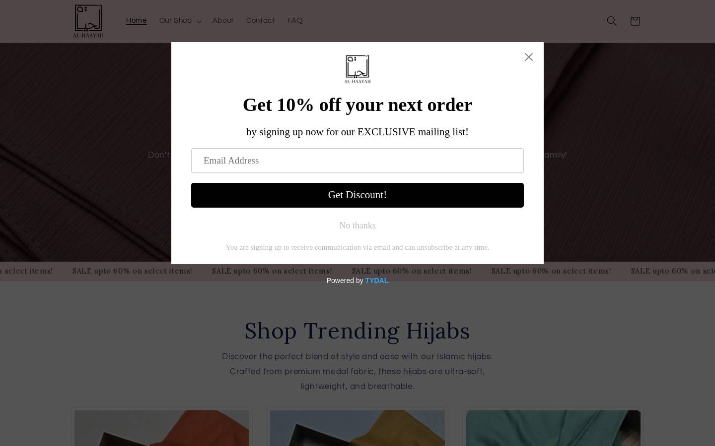 alhaayah.com homepage screenshot