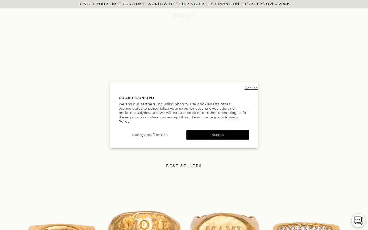 alhajastore.com homepage screenshot
