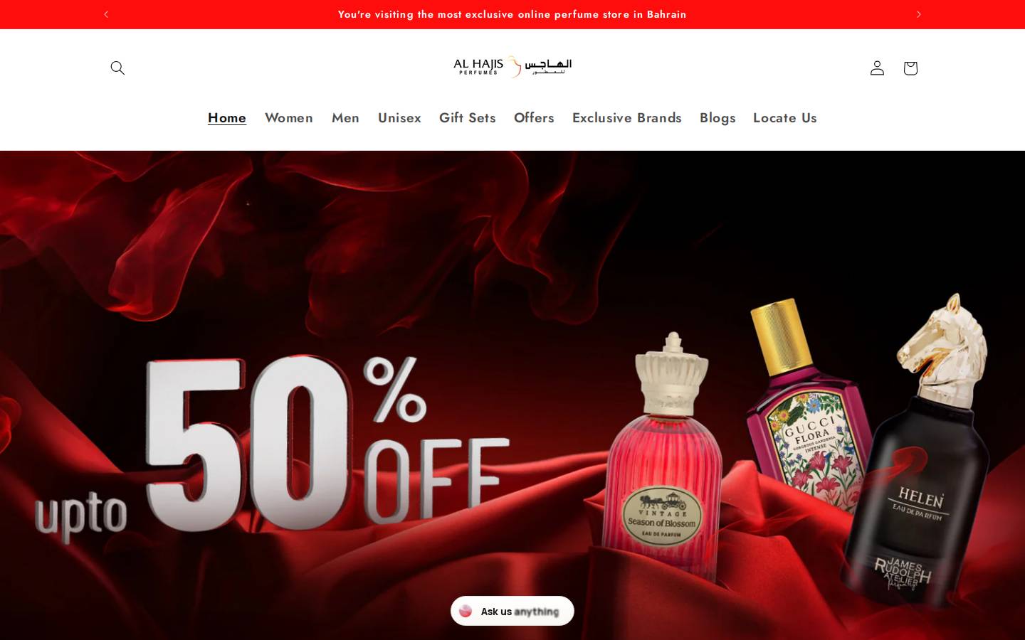 alhajisbahrain.com homepage screenshot