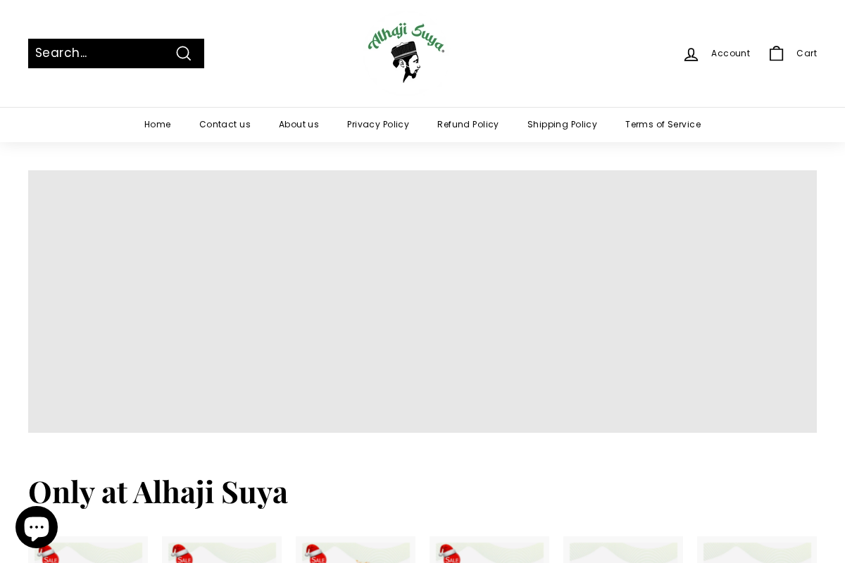 Alhaji SUYA homepage screenshot