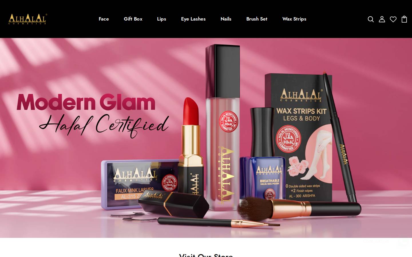 alhalalcosmetics.com homepage screenshot