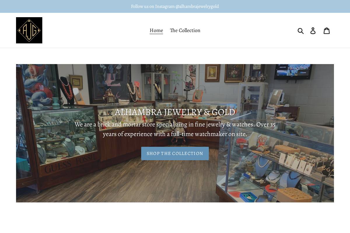 alhambrajg.com homepage screenshot