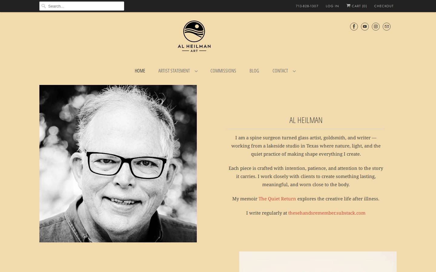 alheilmanart.com homepage screenshot