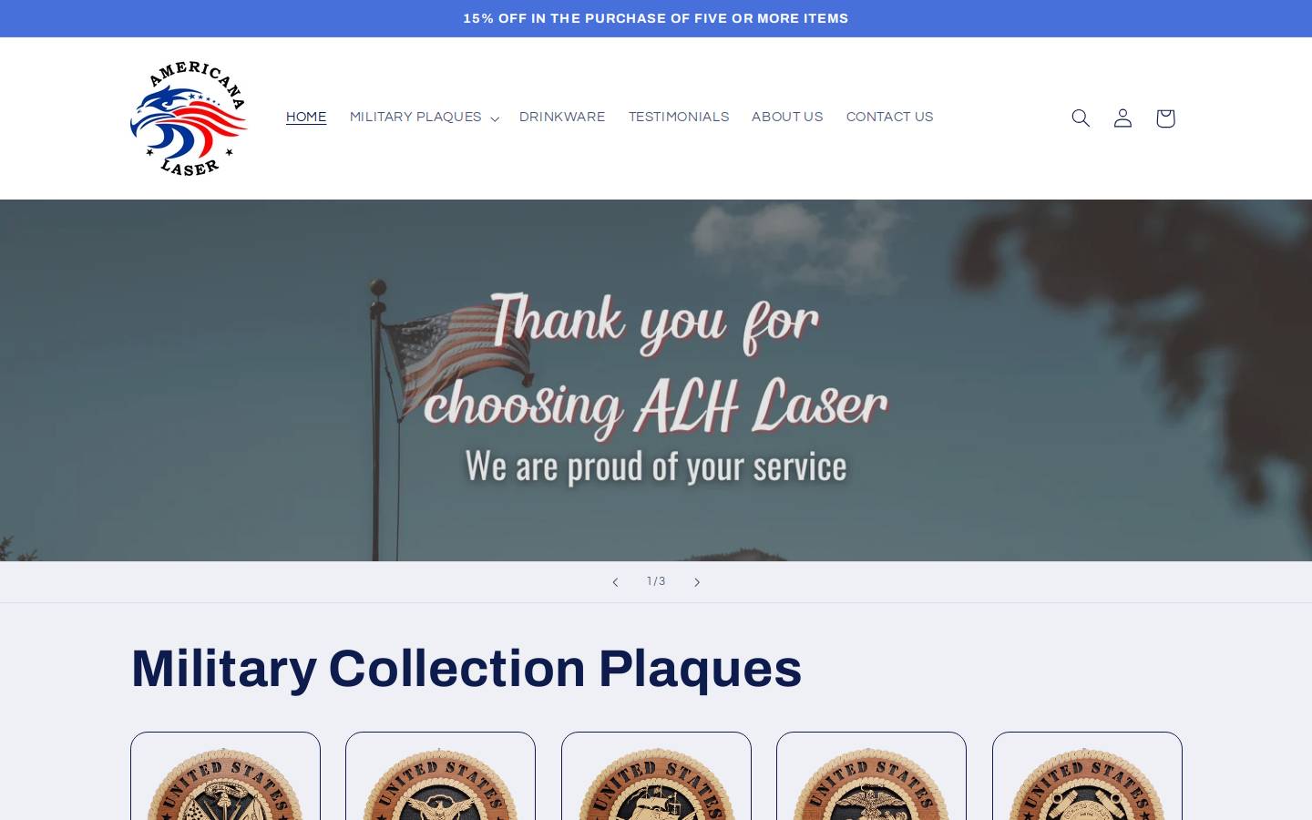 alhlaser.com homepage screenshot