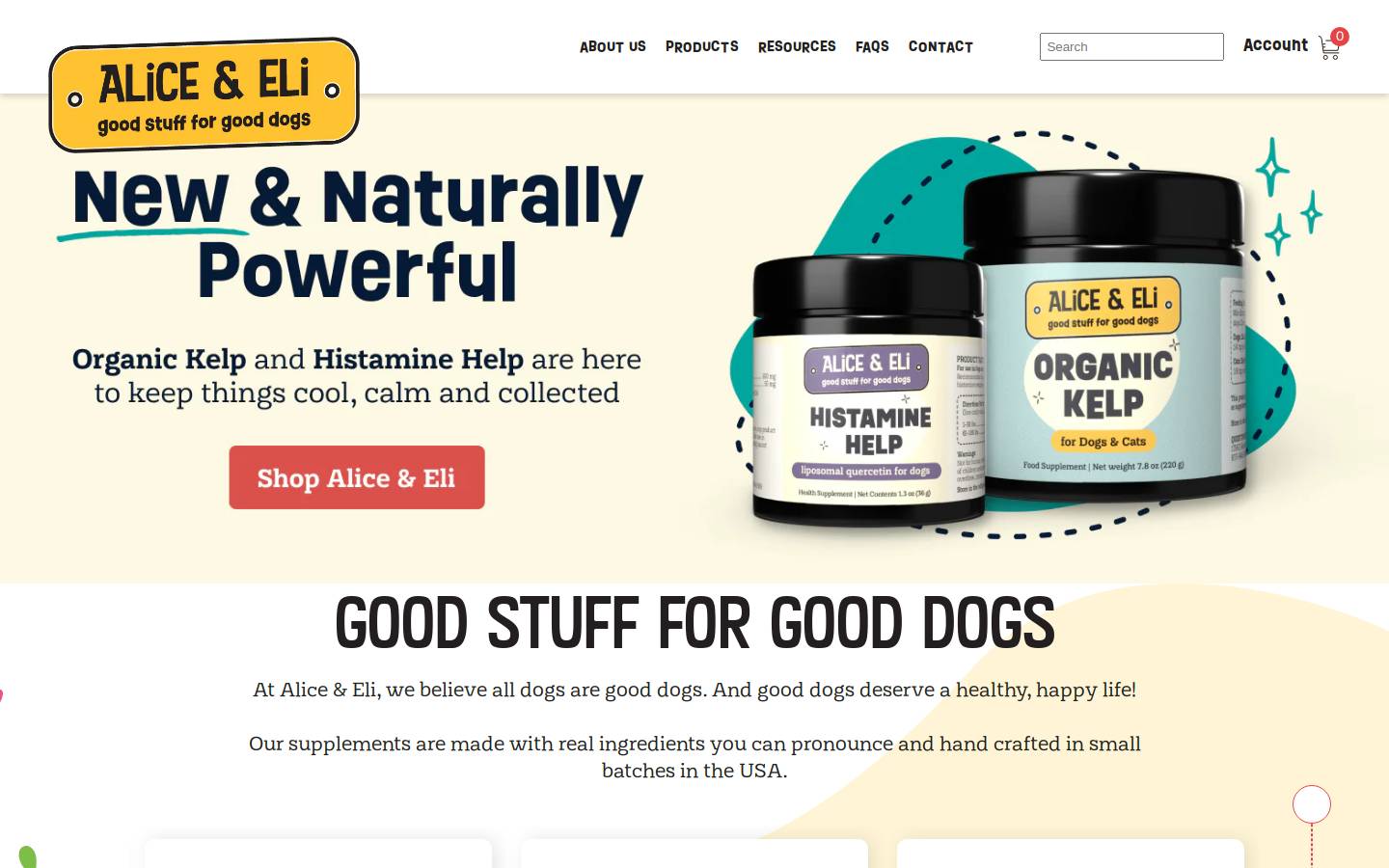 aliceandeli.com homepage screenshot