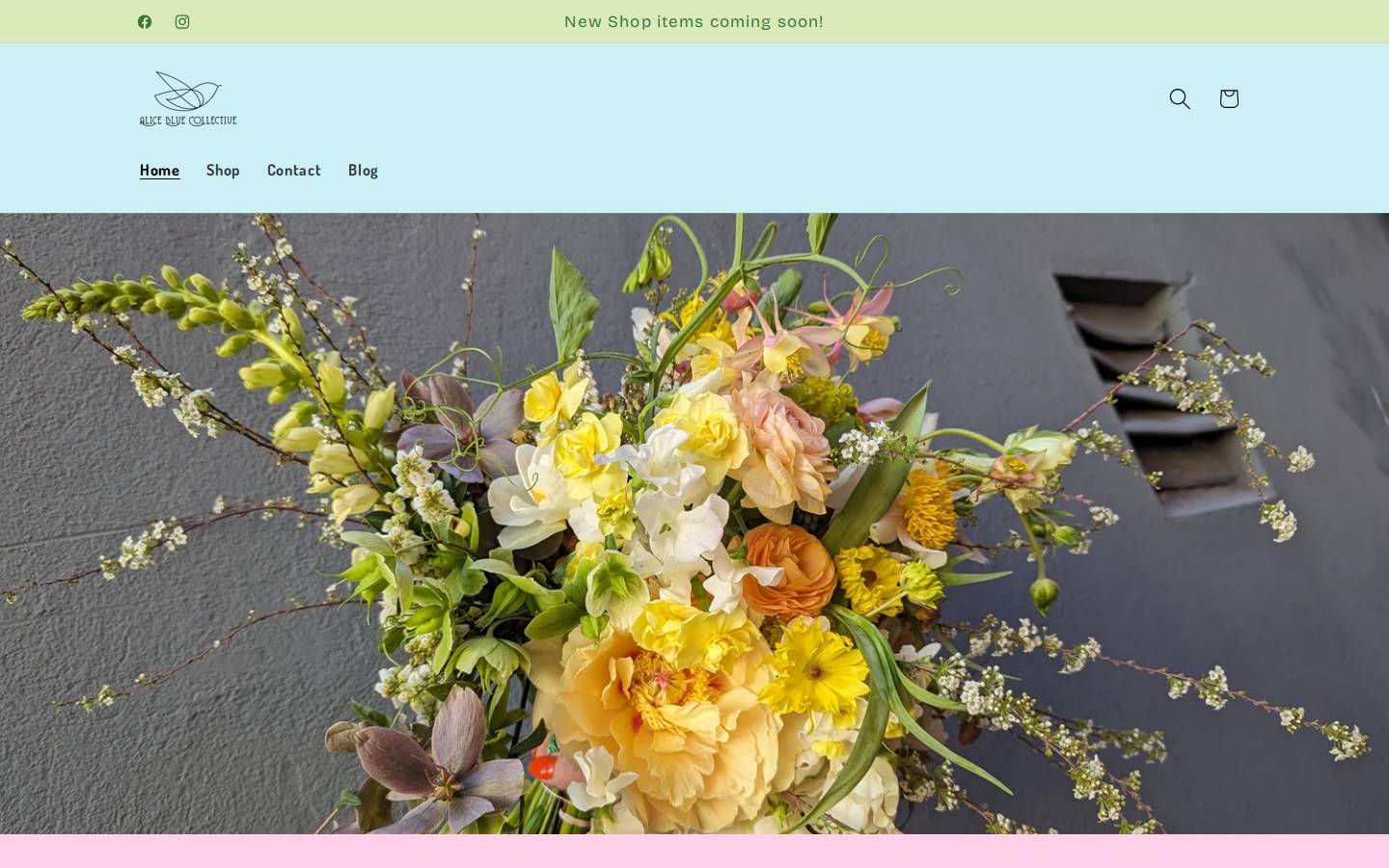 alicebluecollective.com homepage screenshot