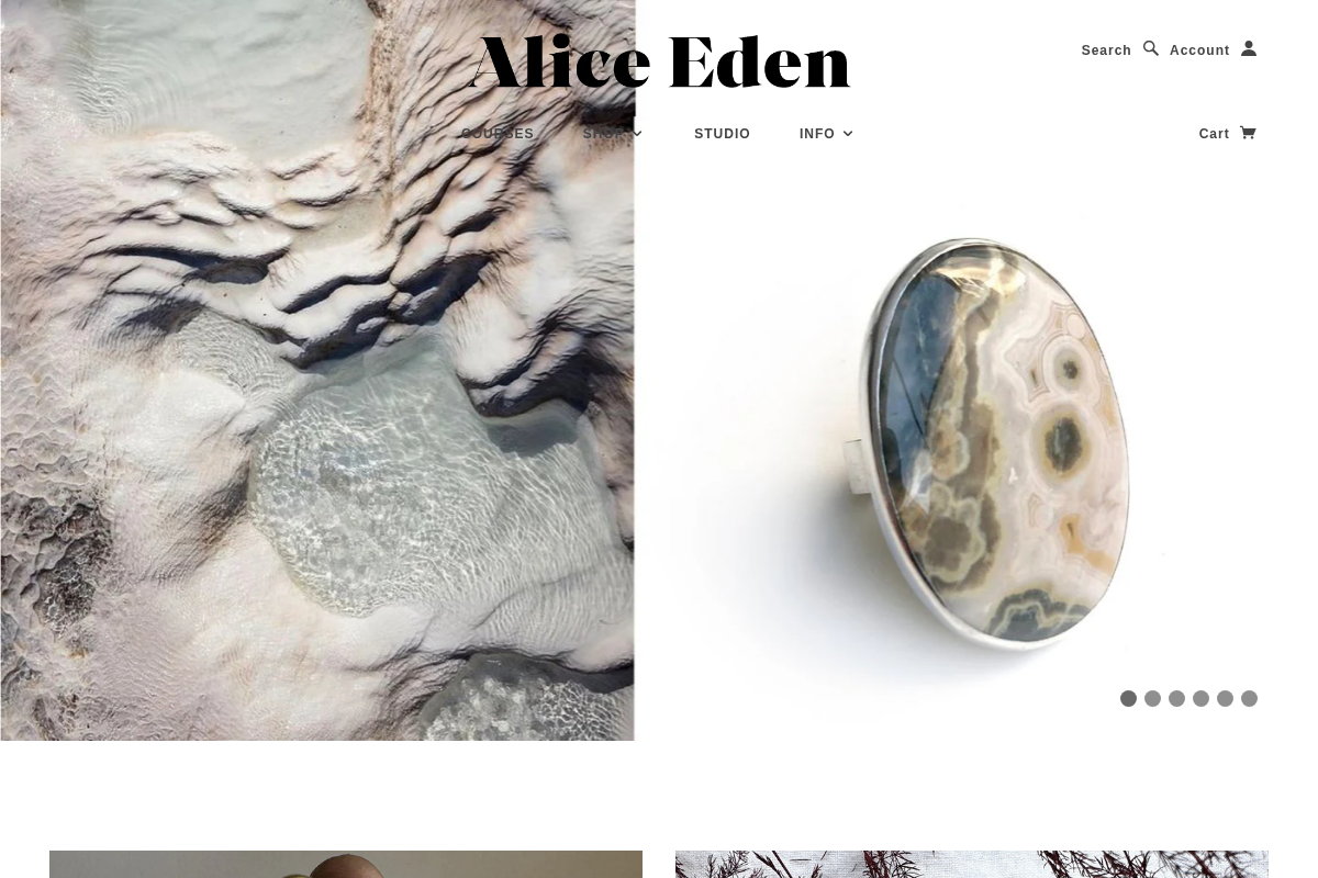 aliceeden homepage screenshot