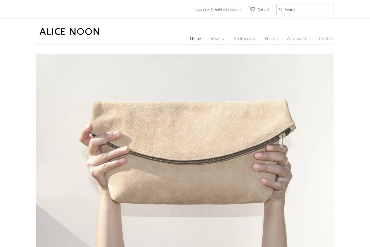 alicenoon.com homepage screenshot
