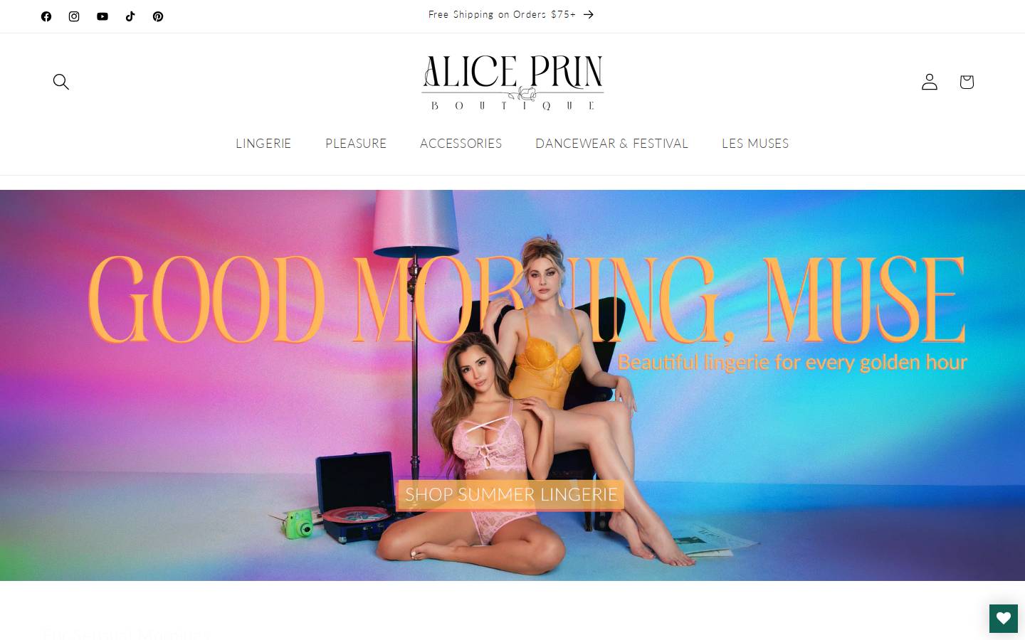 aliceprin.com homepage screenshot