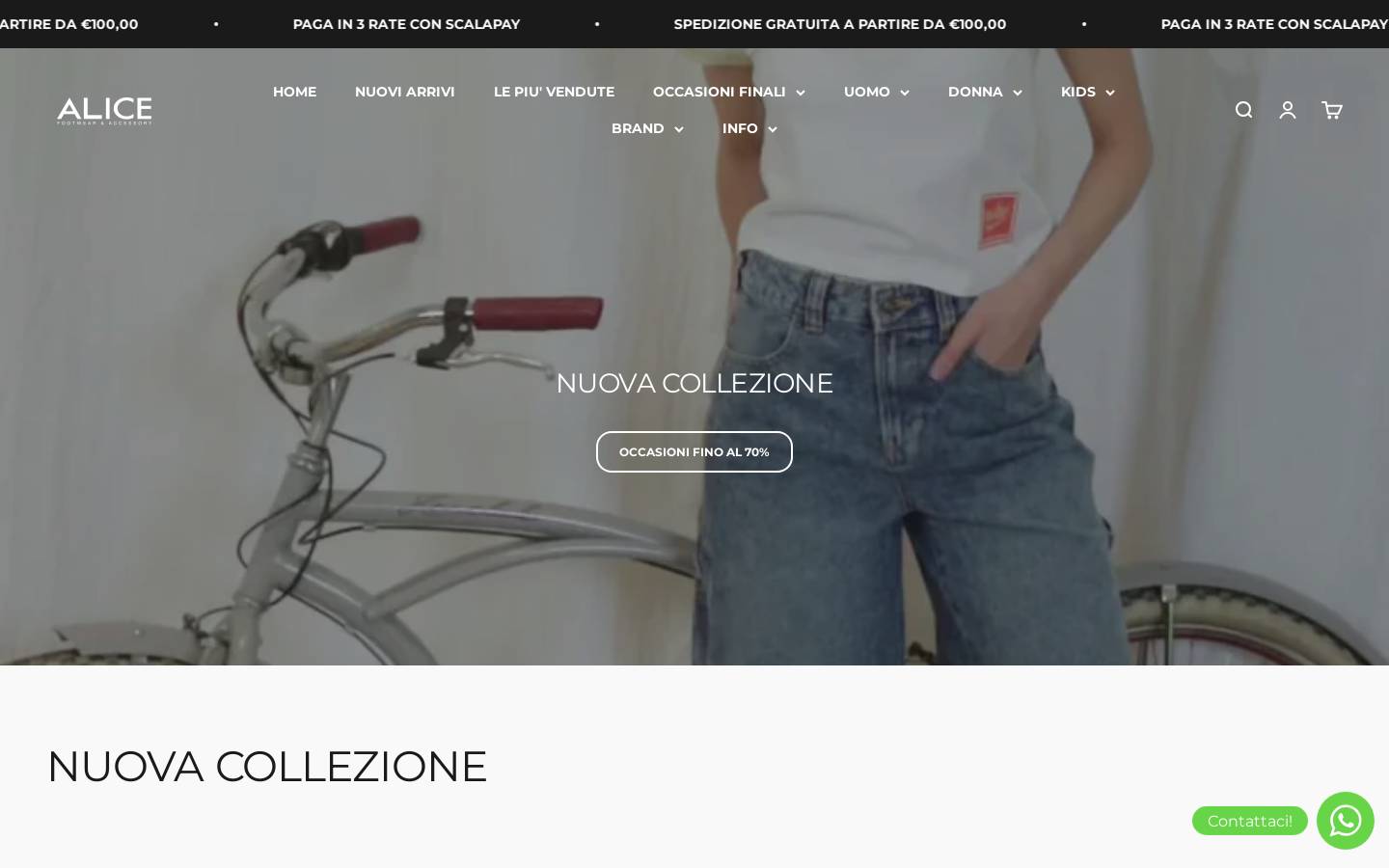 alicestore.eu homepage screenshot