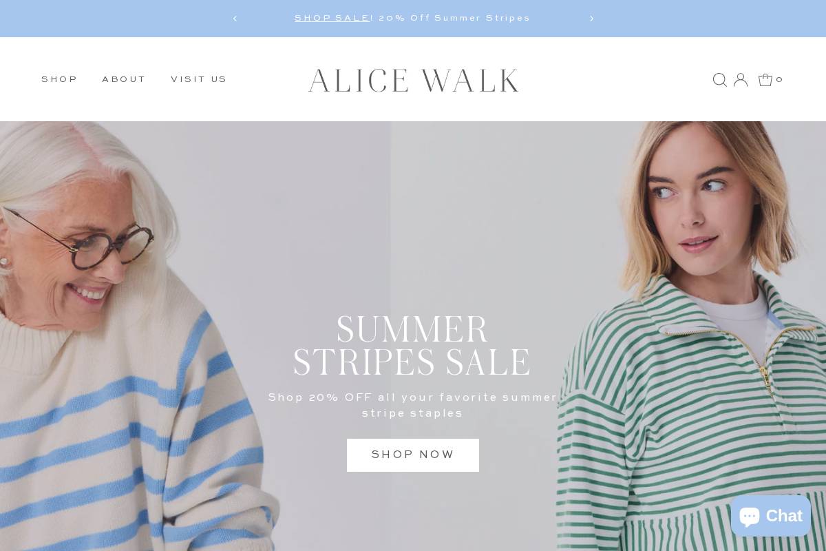 alicewalk.com homepage screenshot