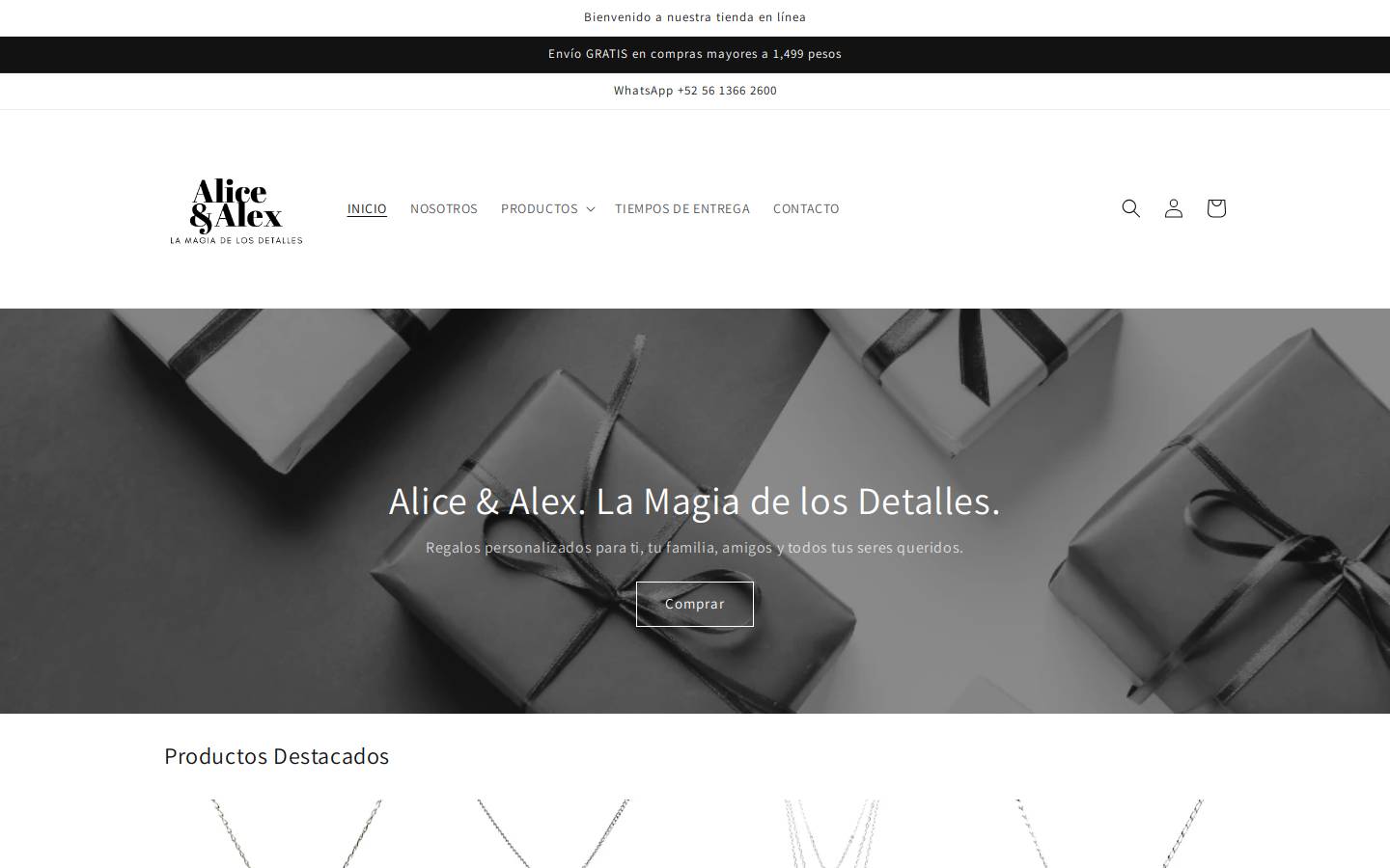 aliceyalex.com homepage screenshot