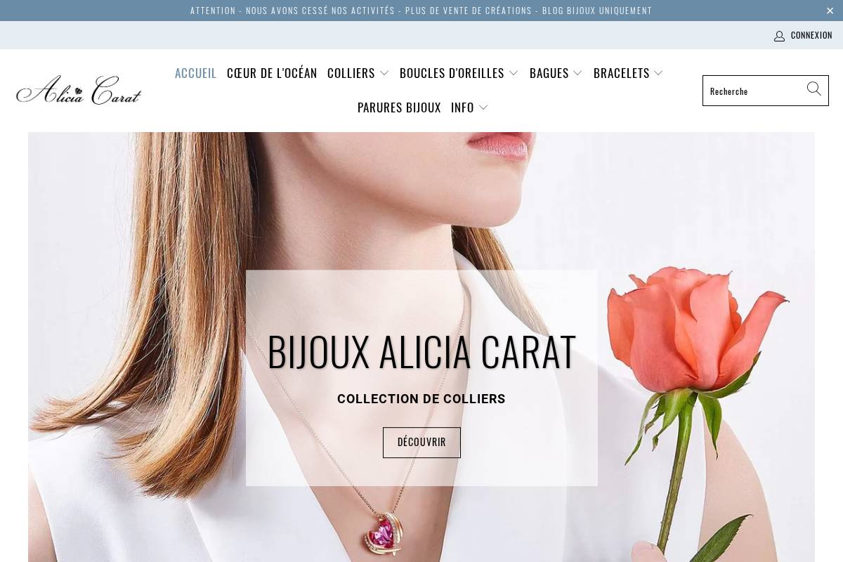 aliciacarat.com homepage screenshot