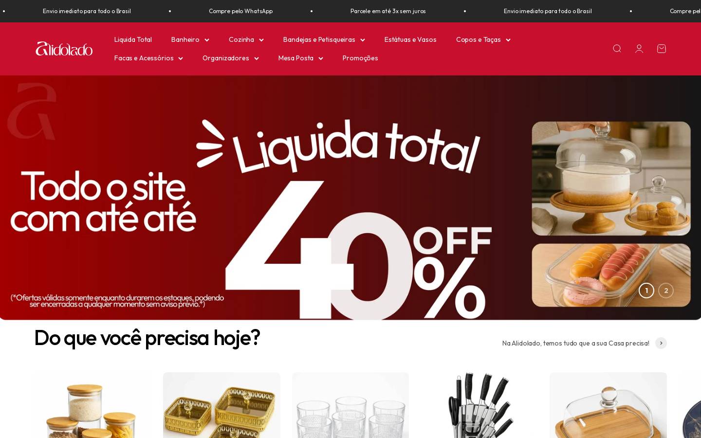 alidolado.com.br homepage screenshot