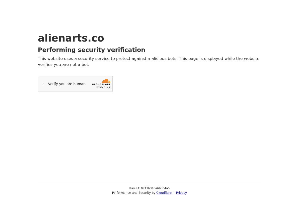 AlienArts homepage screenshot