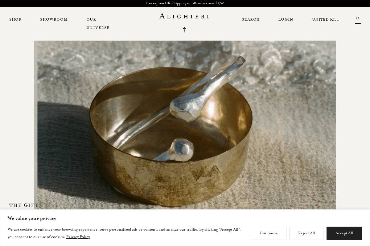 alighieri.com homepage screenshot
