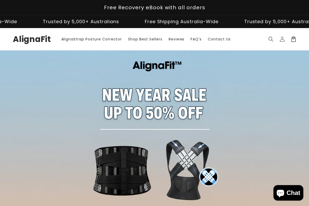 AlignaFit homepage screenshot