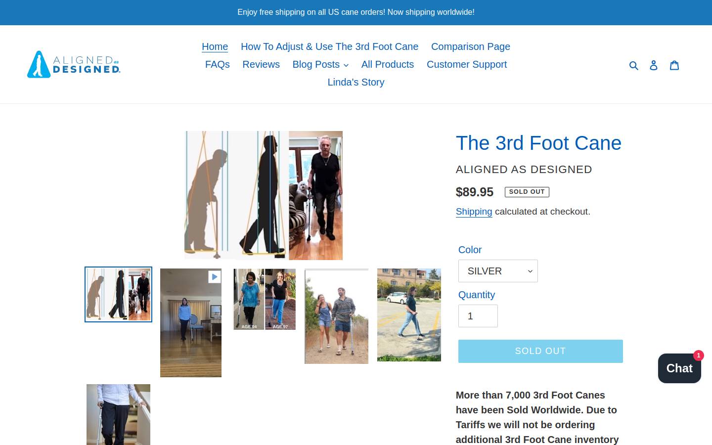 alignedasdesigned.com homepage screenshot