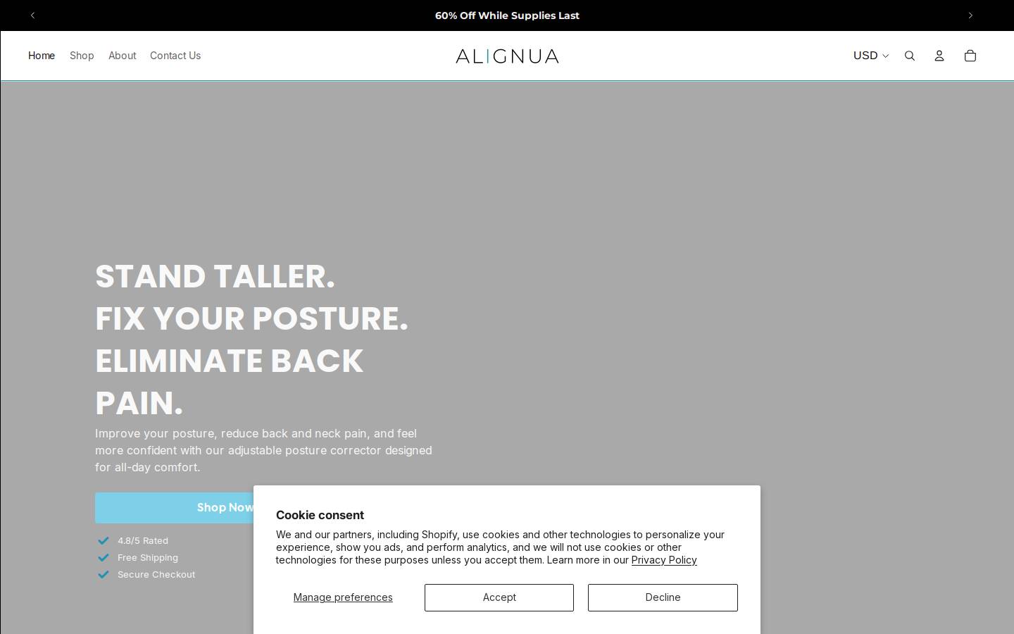 alignua.com homepage screenshot