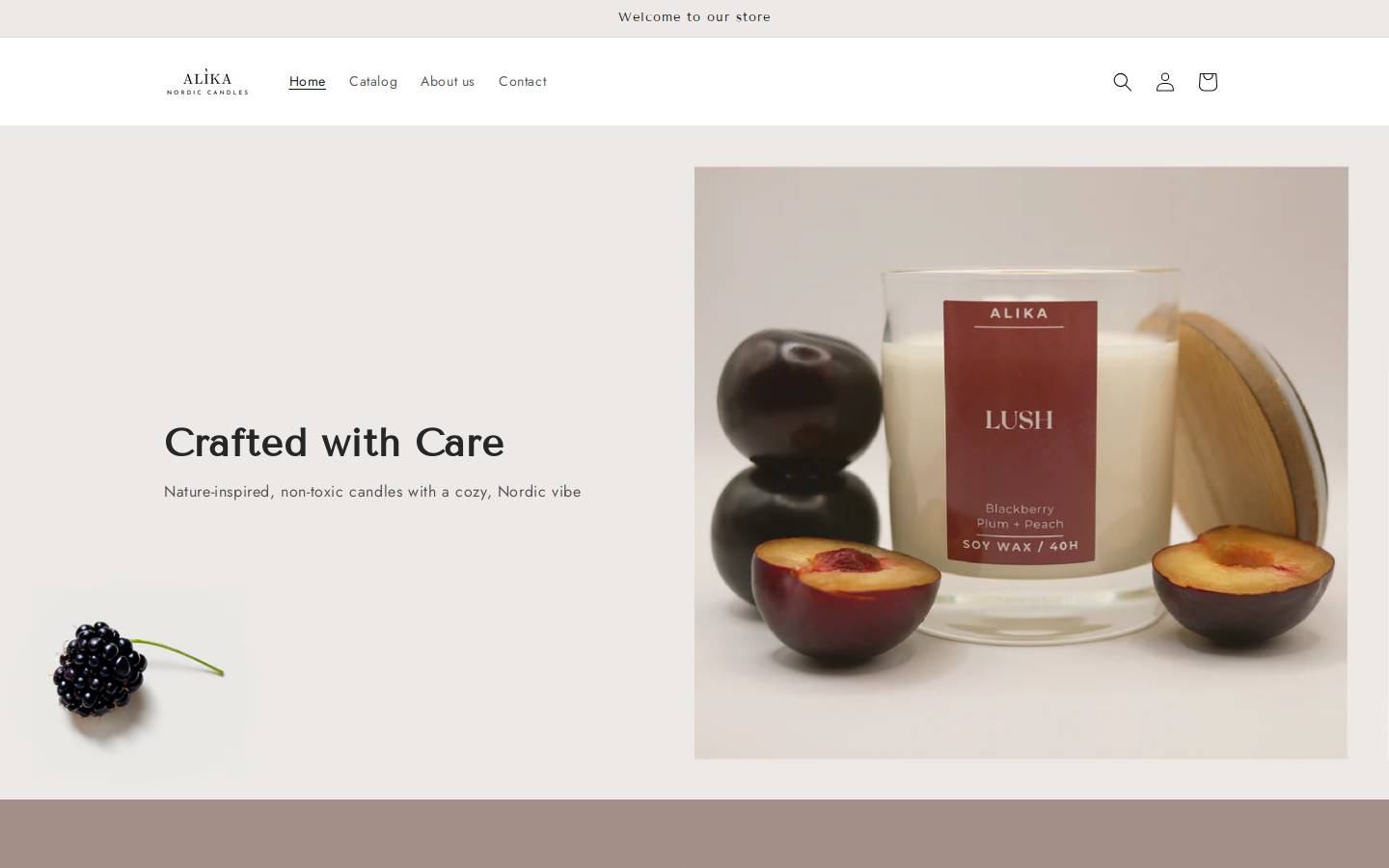 alika.se homepage screenshot