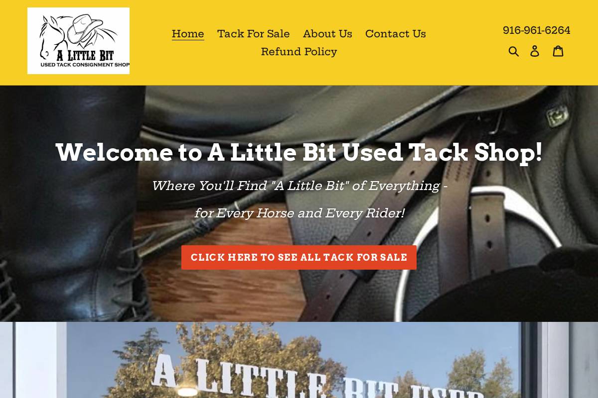 alilbitusedtack.com homepage screenshot