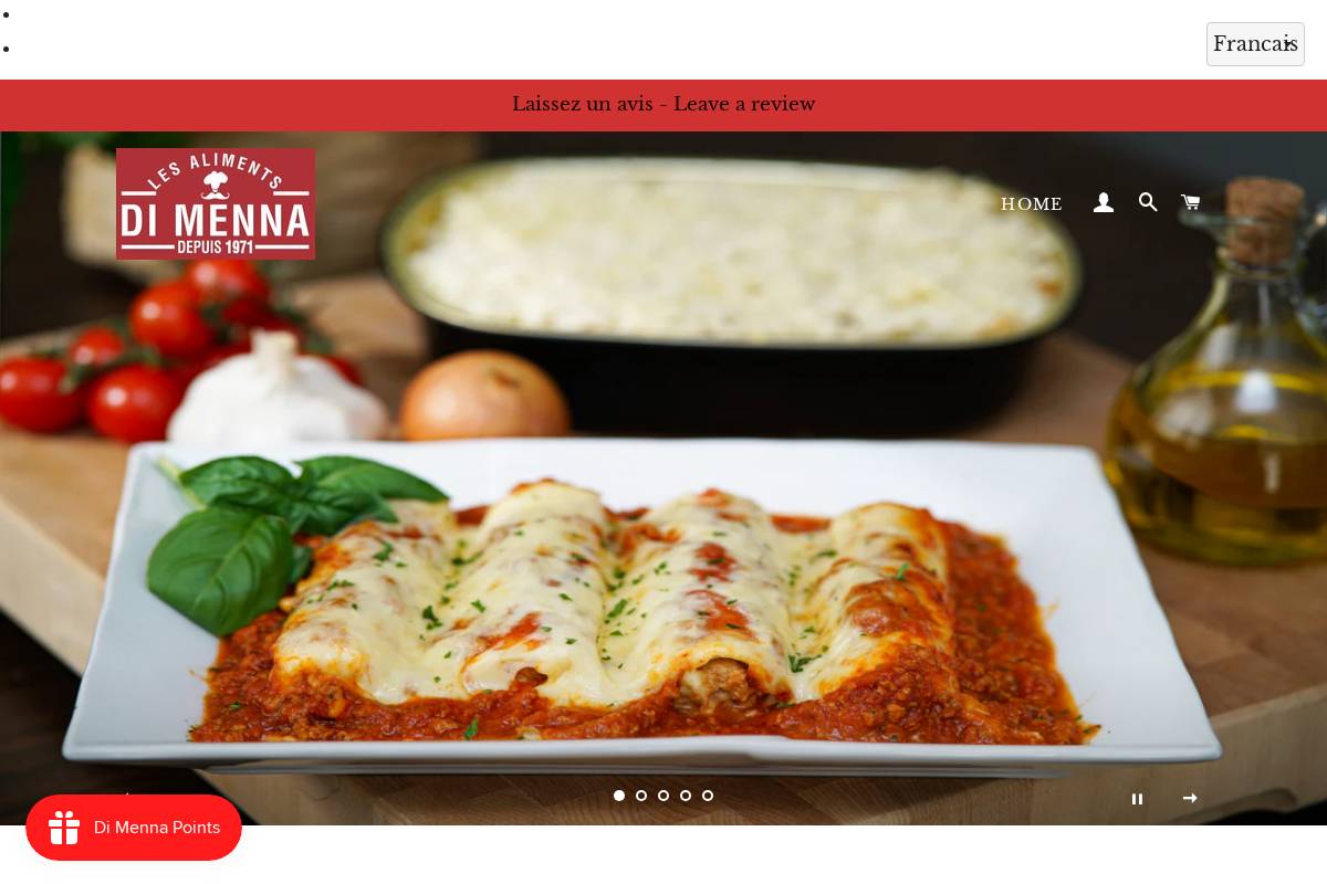 alimentsdimenna.com homepage screenshot