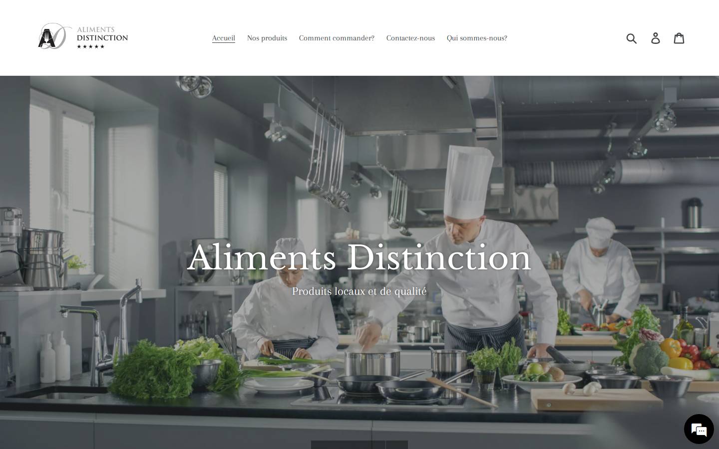 alimentsdistinction.com homepage screenshot