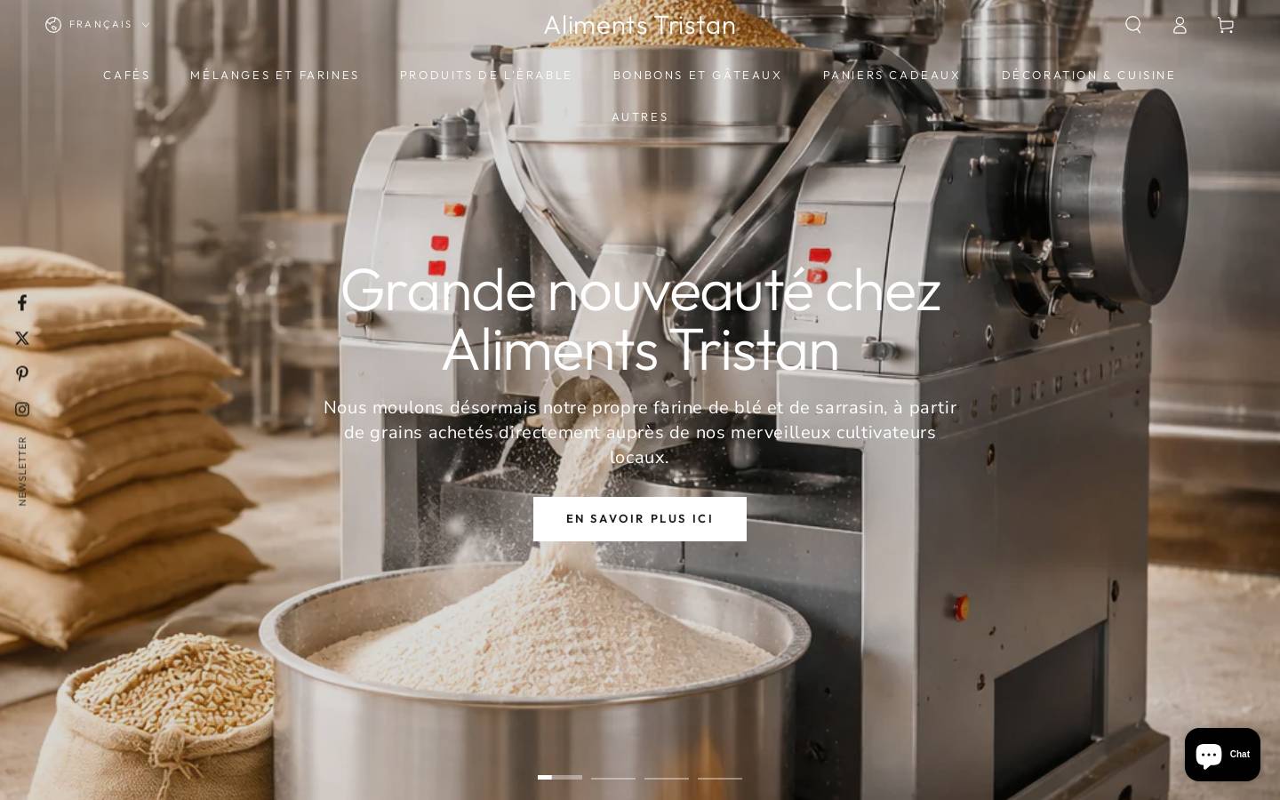 alimentstristan.com homepage screenshot