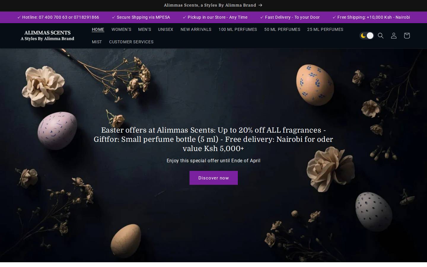 alimmascents.com homepage screenshot