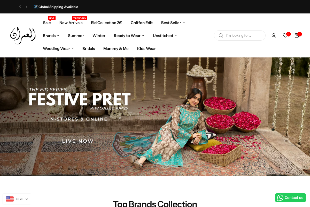 alimranboutique.com homepage screenshot