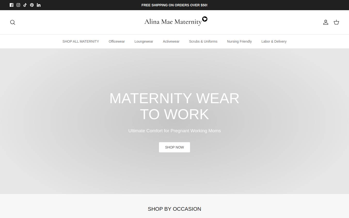 alinamae.com homepage screenshot