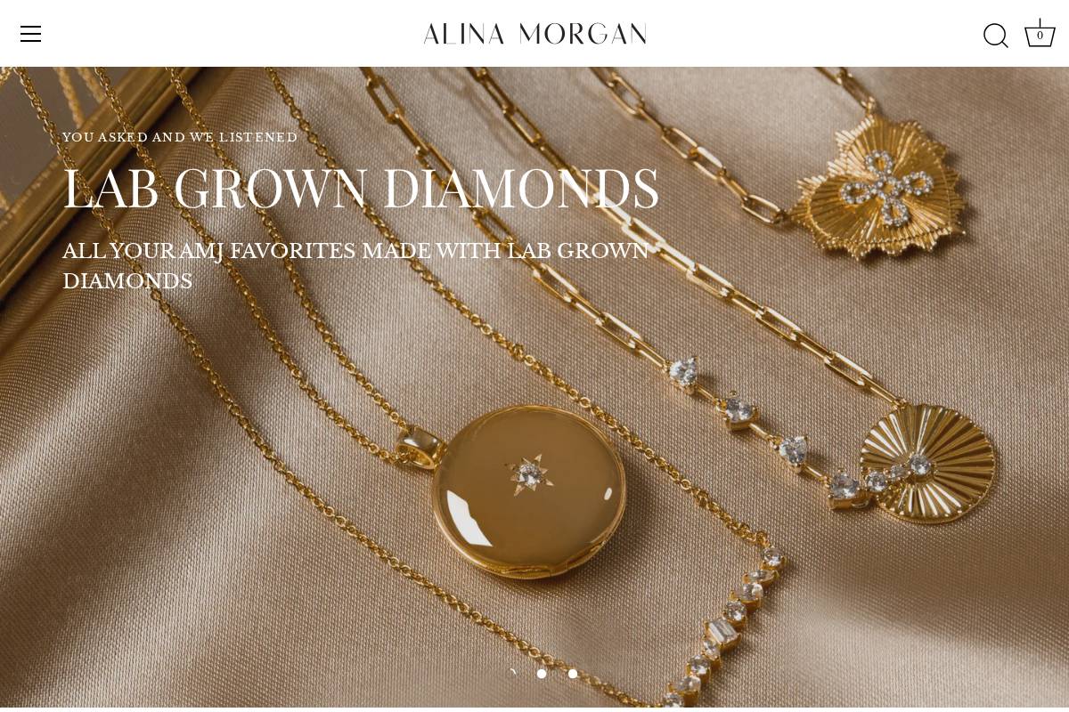 alinamorganjewelry.com homepage screenshot