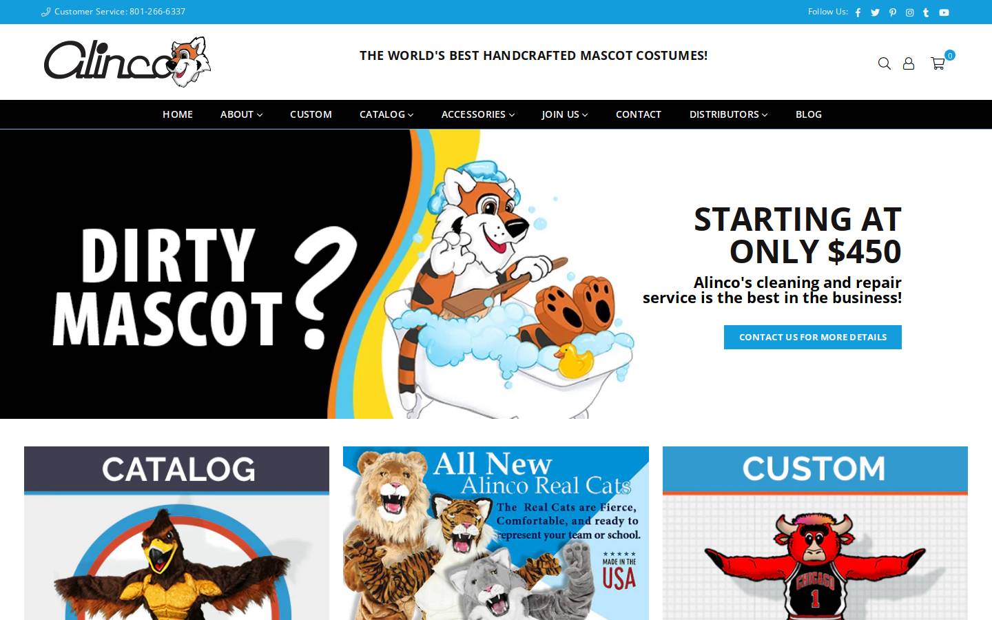 Alin Co. Costumes homepage screenshot