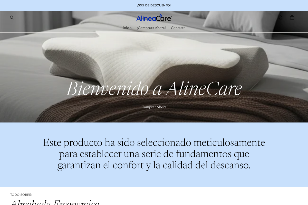 AlineaCare homepage screenshot