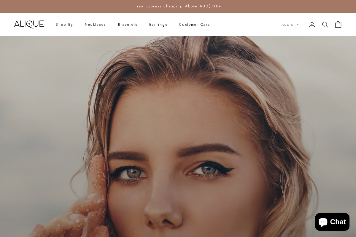 Alique homepage screenshot