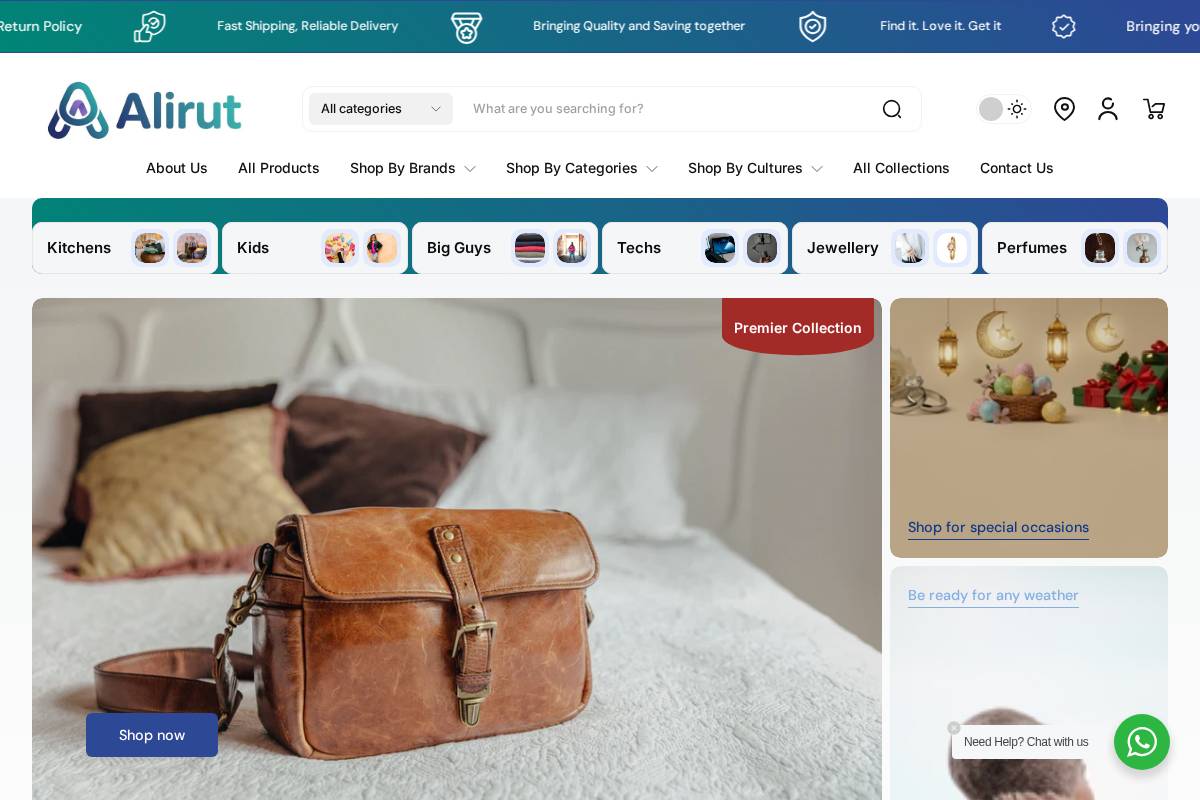 alirut.shop homepage screenshot