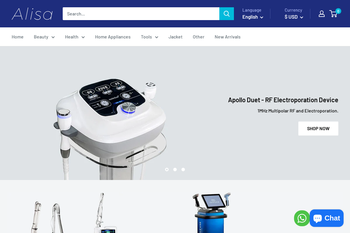 Alisa.shop homepage screenshot