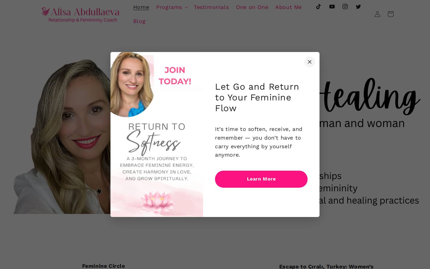 alisaabdullaeva.com homepage screenshot
