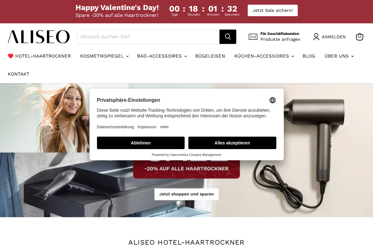 Aliseo GmbH homepage screenshot
