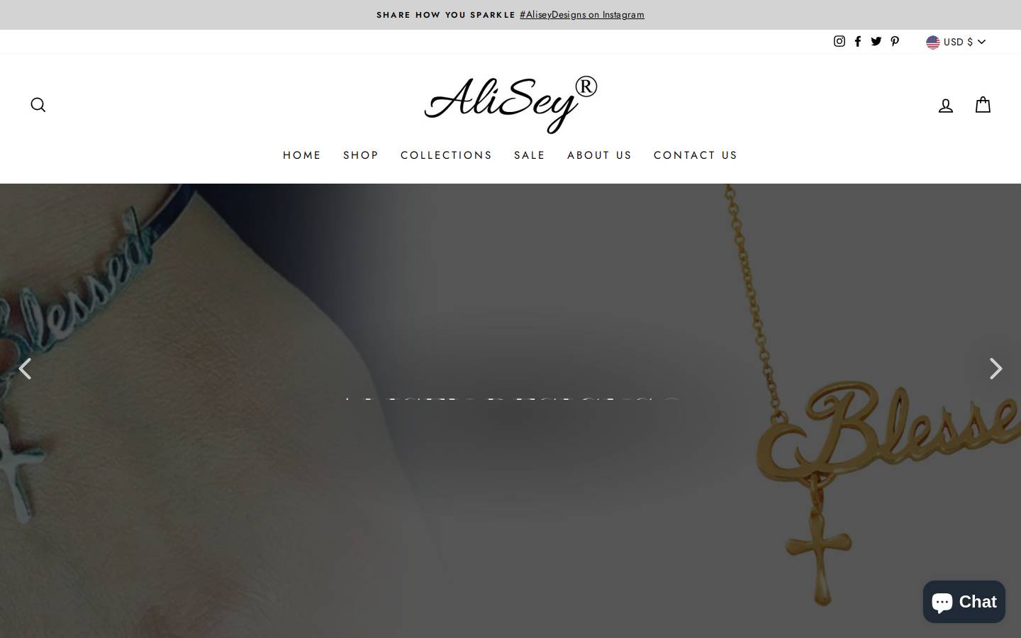 aliseydesigns.com homepage screenshot