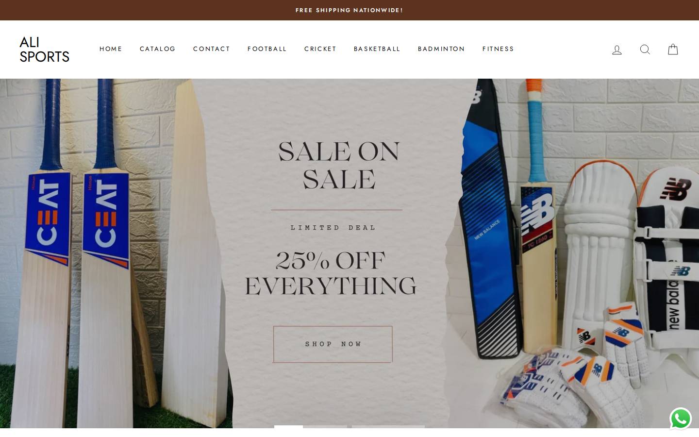 alisports.shop homepage screenshot