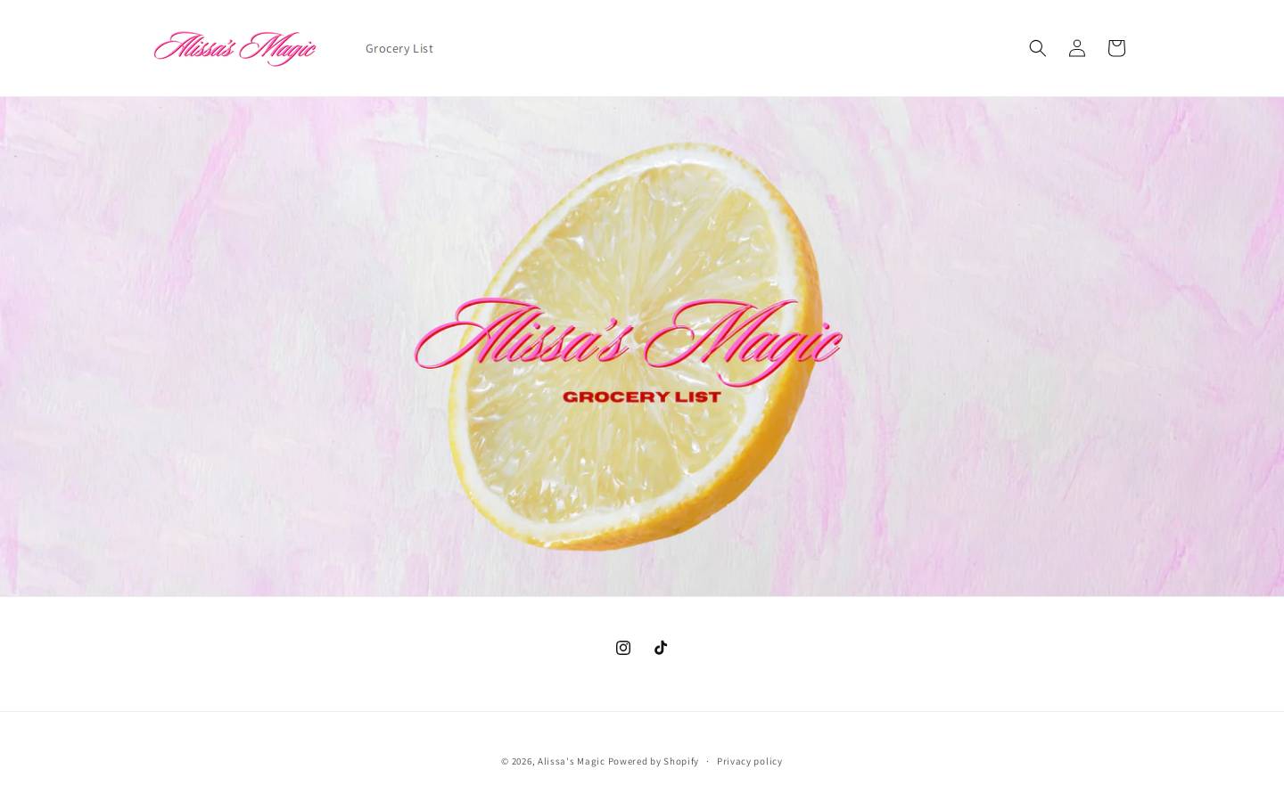alissasmagic.com homepage screenshot