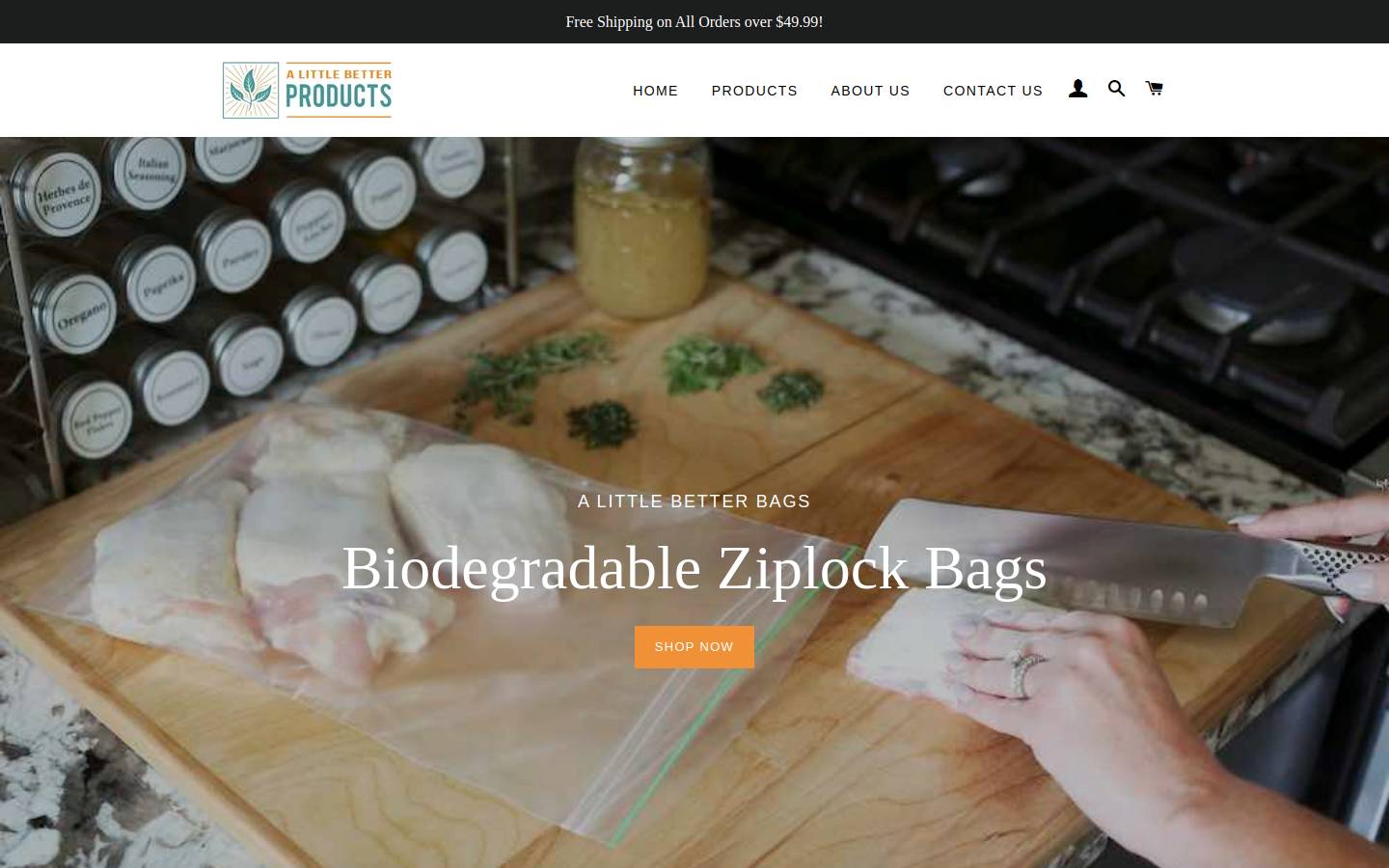 alittlebetterproducts.com homepage screenshot