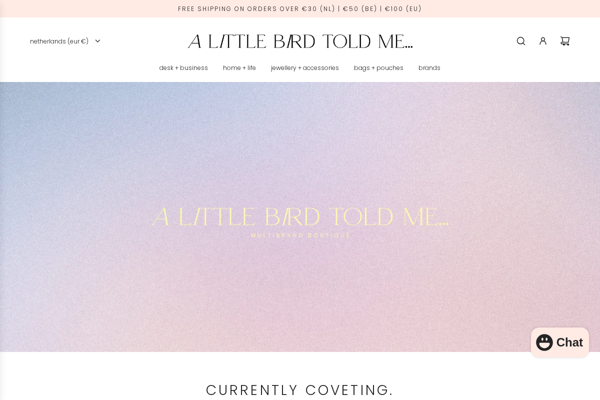 A Little Bird Told Me. homepage screenshot