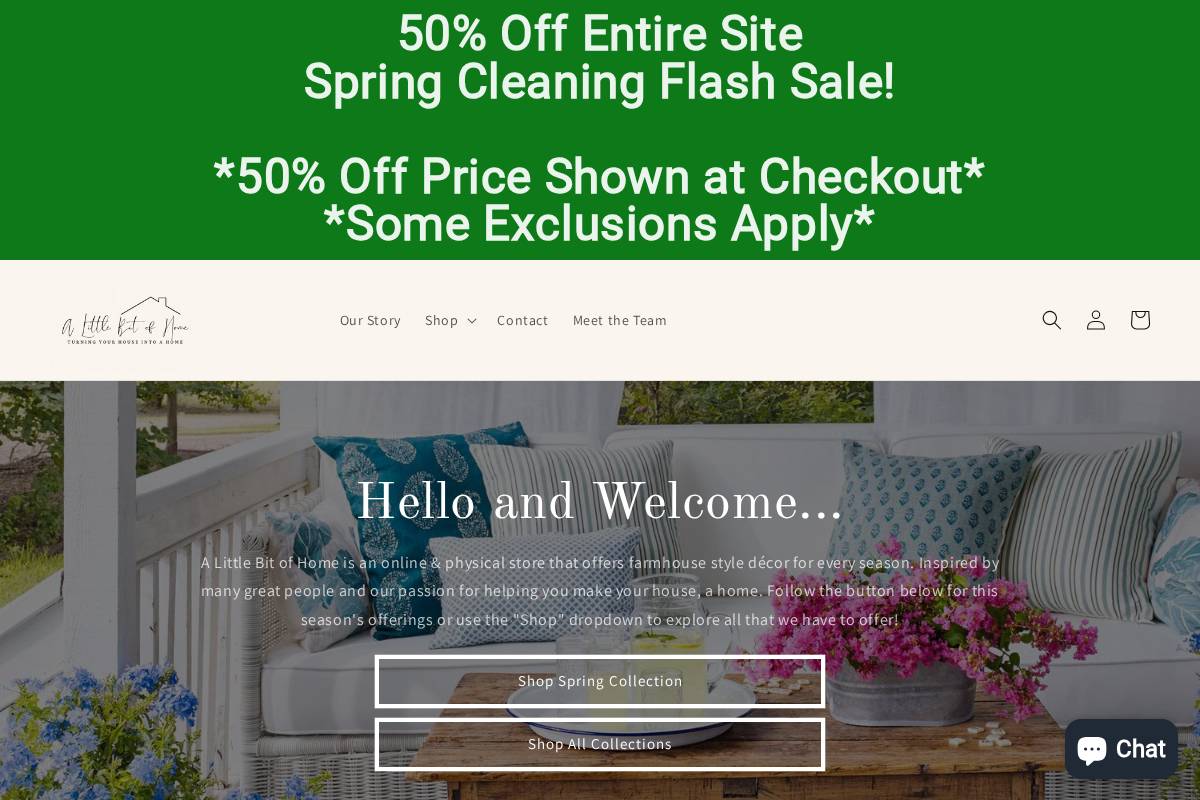 alittlebitofhome.shop homepage screenshot