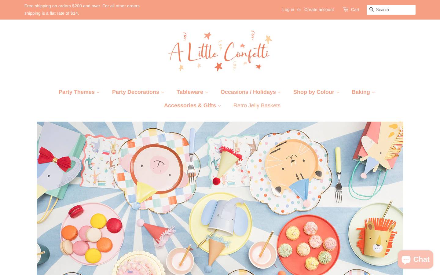 alittleconfetti.com homepage screenshot